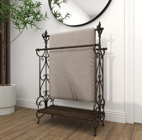 BLACK WOOD SCROLL STORAGE UNIT - Silkwood Living