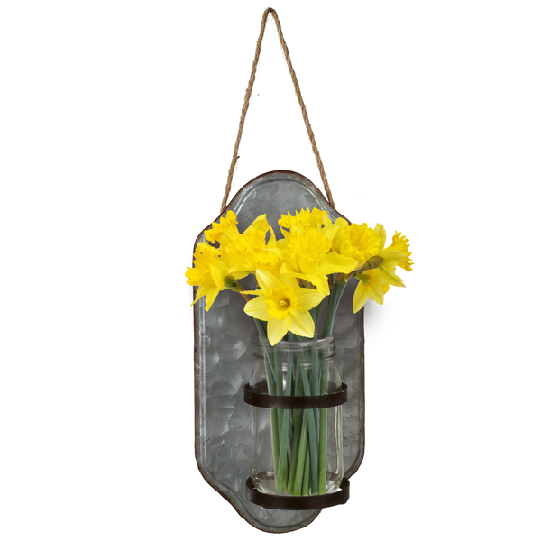 Hanging Bud Vase on Galvanized Frame Silkwood Living