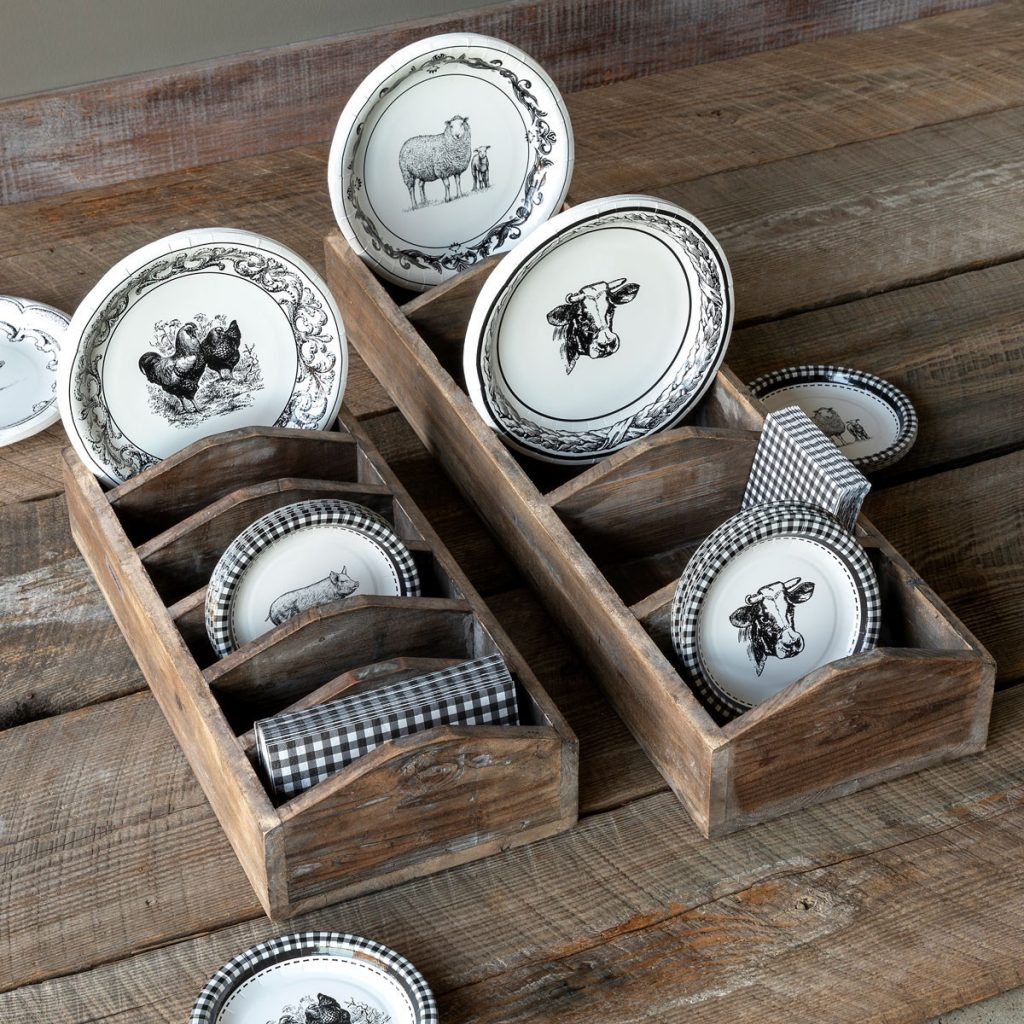 Black & White Cow Paper Salad & Dessert Plates, 7″, Package of 8