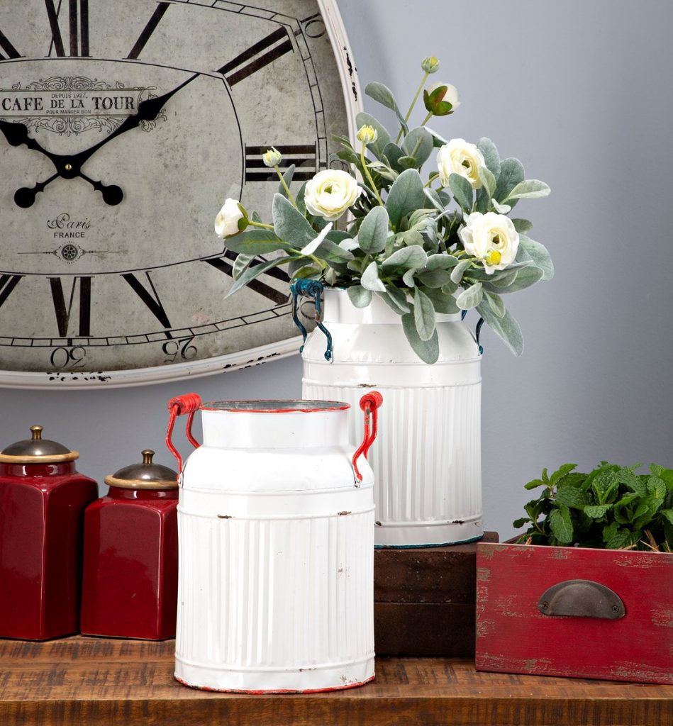 Elsie Rustic Milk Cans