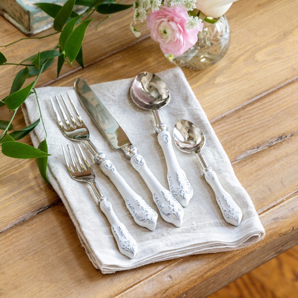 Embossed Enamel Flatware-5 piece set