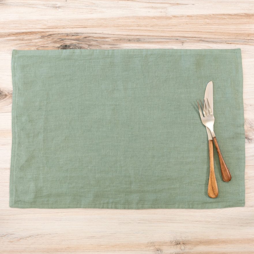 Soft Linen Placemat, Sage Green Silkwood Living