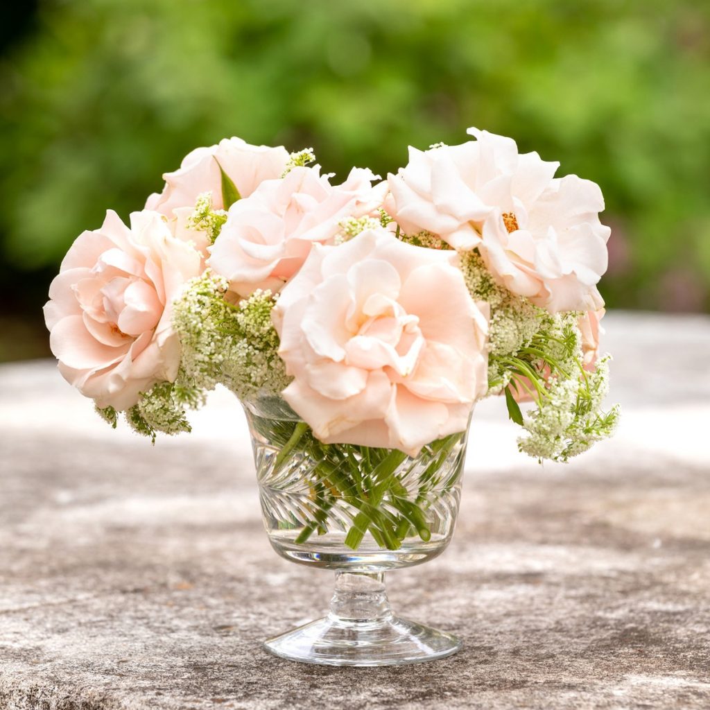 Etched Glass Petite Urn