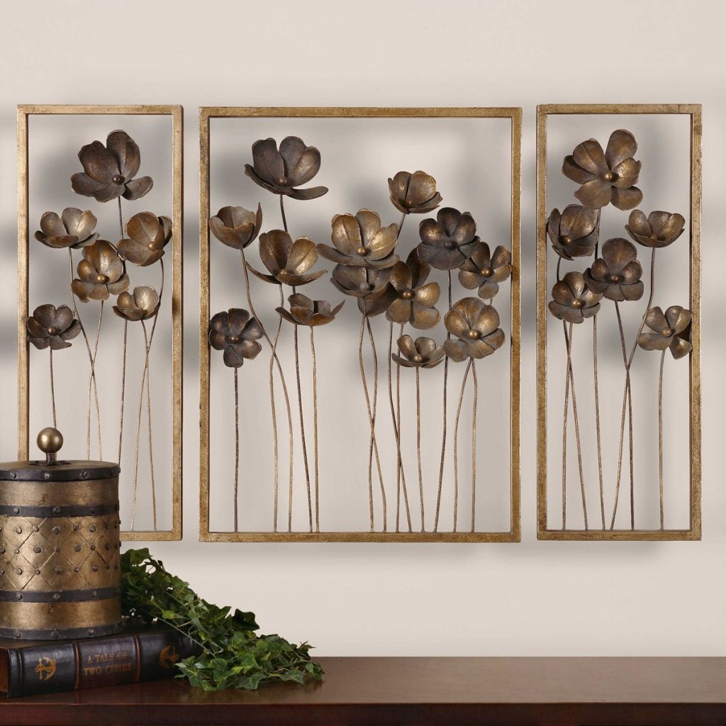 METAL TULIPS WALL DECOR