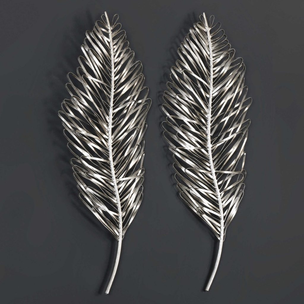 LEAFLETS METAL WALL DECOR-set of 2