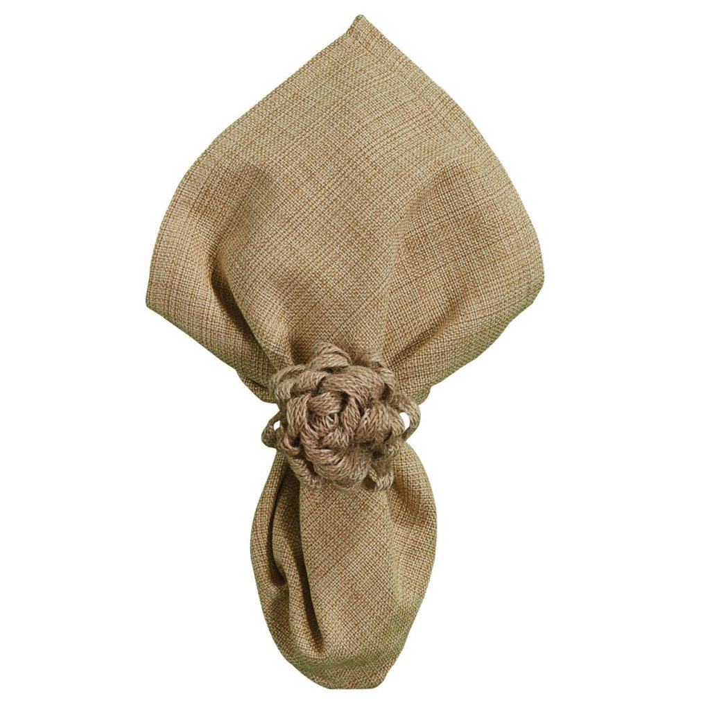 JUTE FLOWER NAPKIN RING