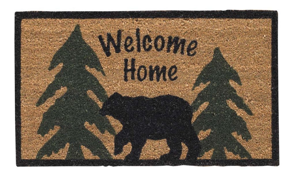 WELCOME HOME BLACK BEAR DOORMAT