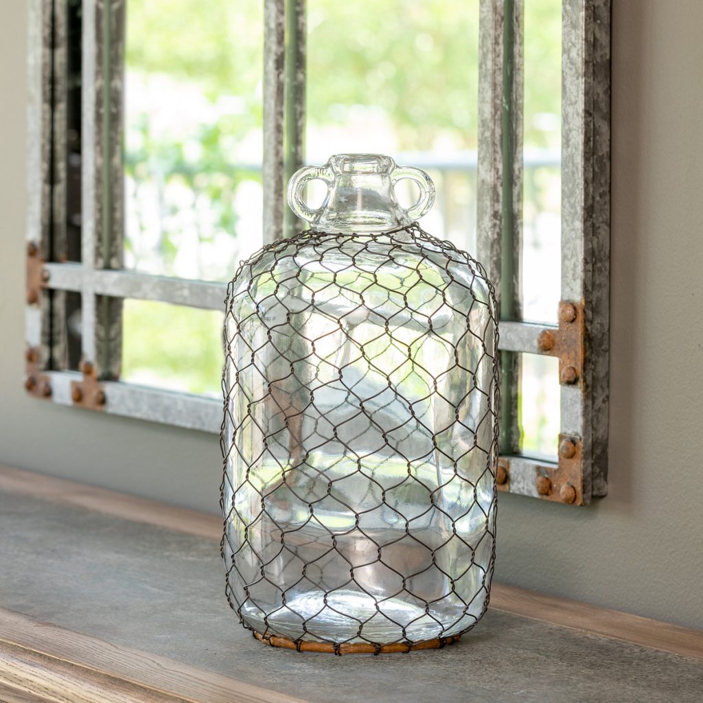 Moonshine Jug with Poultry Wire