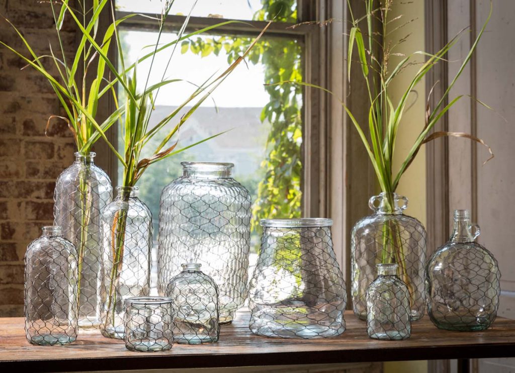 Collection Jar with Poultry Wire