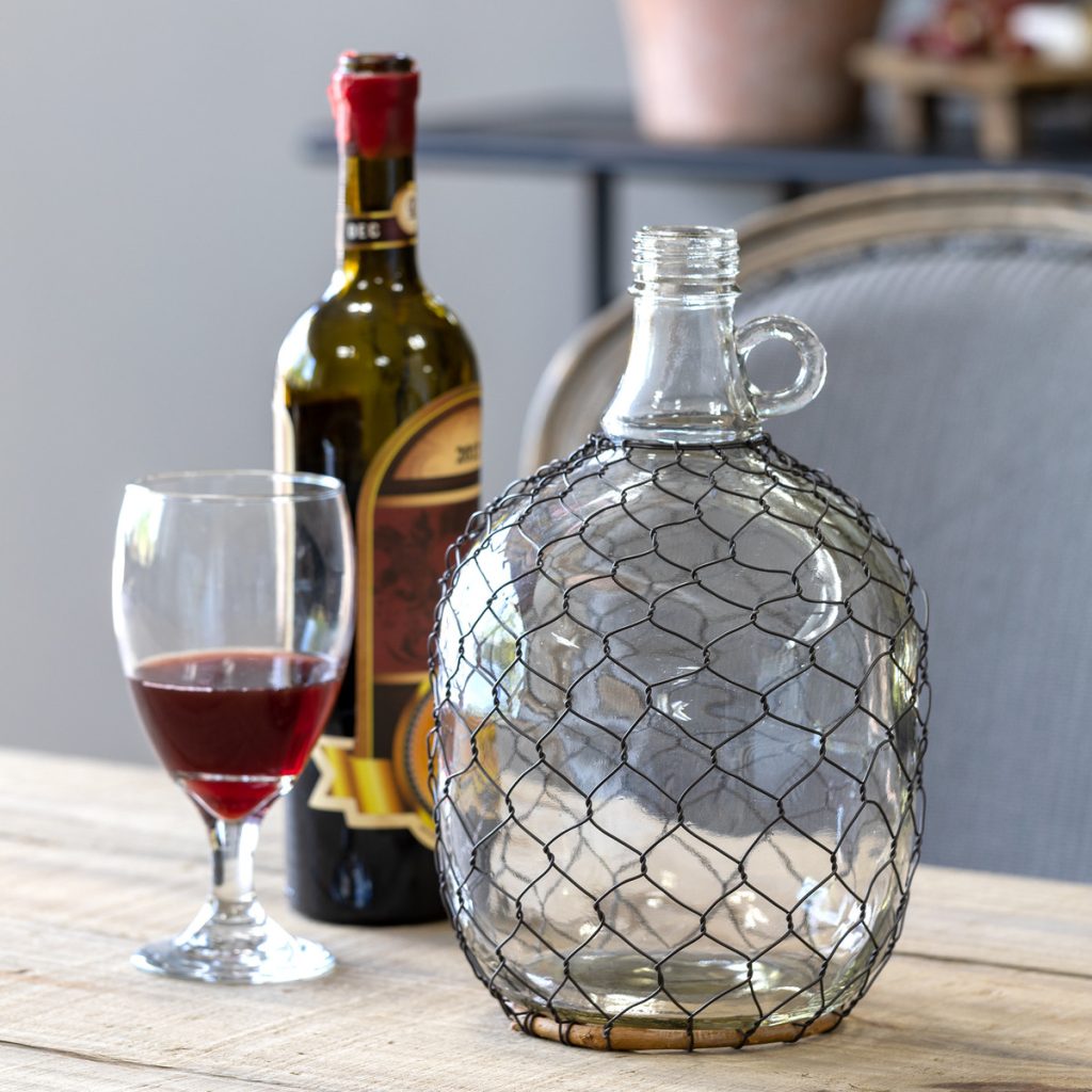 Wine Jug with Poultry Wire