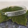 Inspirational Message Bar Bracelets-WIRE BANGLE