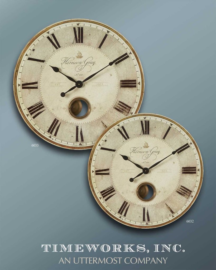 HARRISON GRAY 23″ WALL CLOCK