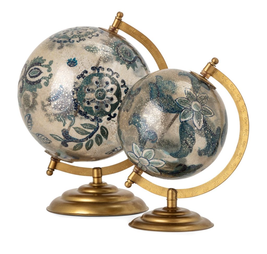 Aston Hand Painted Glass Globe Large