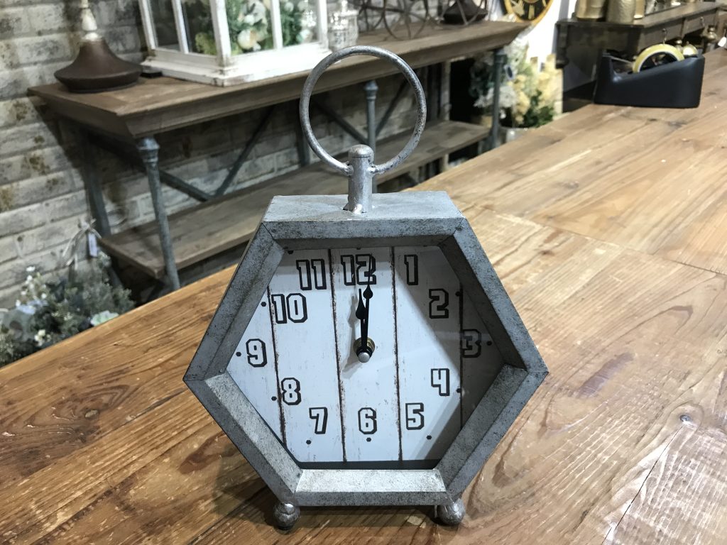 Hawkins Galvanized Clock