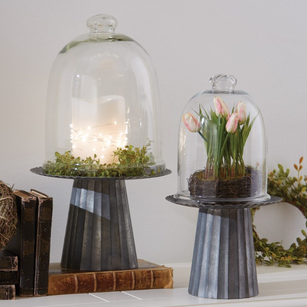 GLASS BELL CLOCHE – 12″H