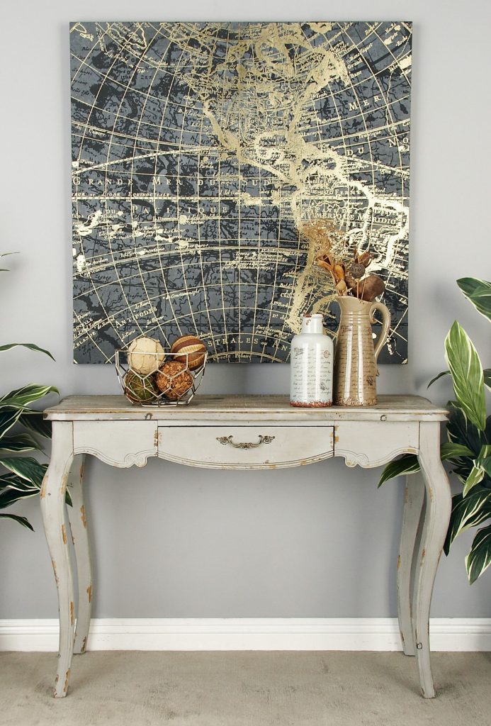 GRAY WOOD FARMHOUSE CONSOLE TABLE