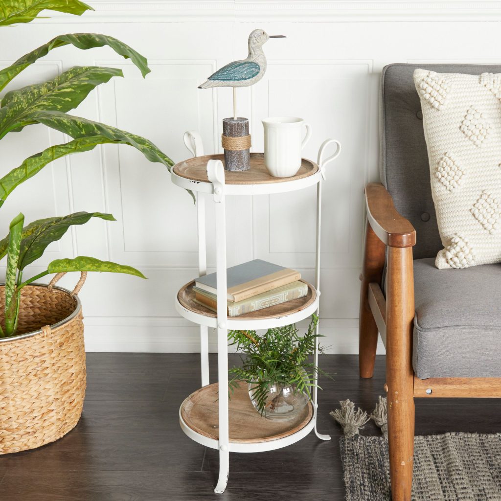 METAL 3 TIER FARMHOUSE ACCENT TABLE