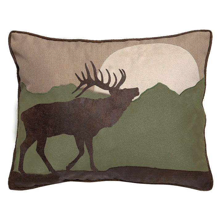 Elk Scene Rustic Throw Pillow - Silkwood Living