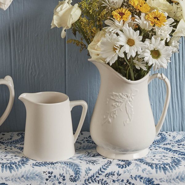 STONEWARE LILY OF THE VALLEY PITCHER - Image 2