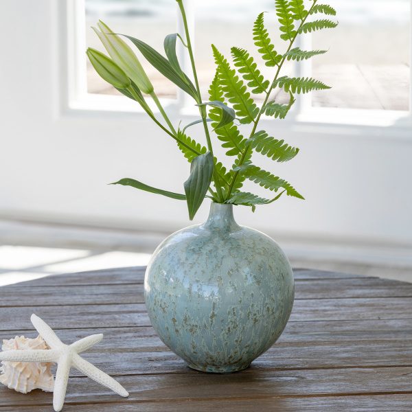 Porto Verde Ceramic Vase, Round