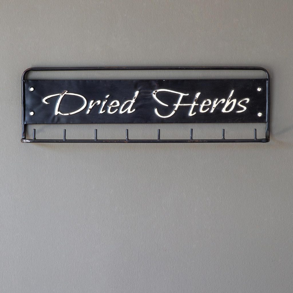 “Dried Herbs” Metal Hanging Rack