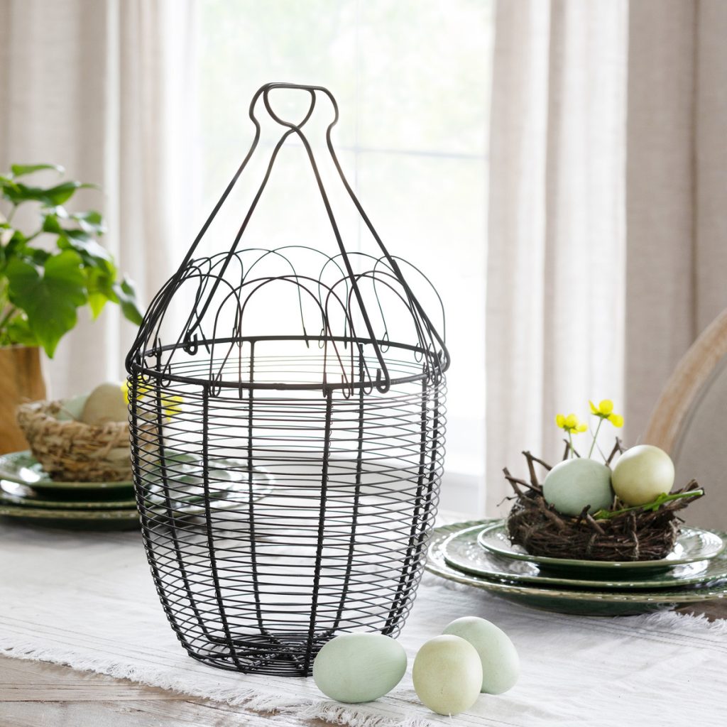 Folding Iron Egg Basket