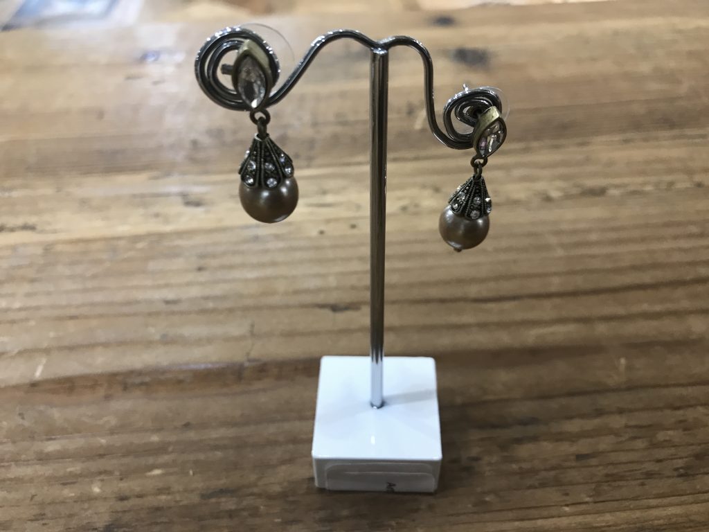 Art Deco Vintage Pearl Wedding Earrings-CO