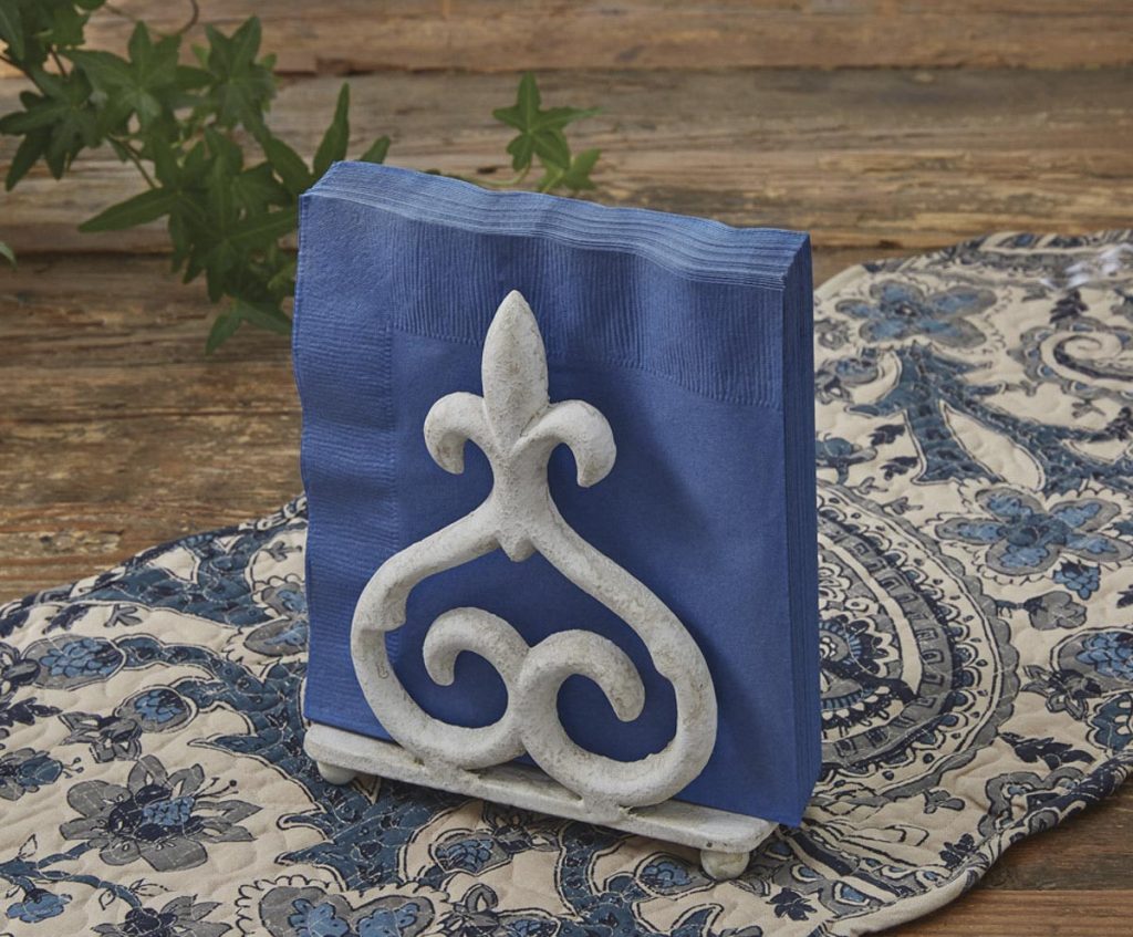 RUE DU MARCHE NAPKIN HOLDER – CREAM