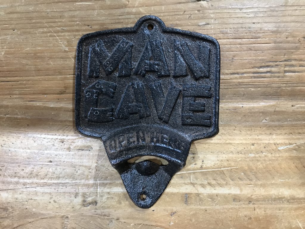 MAN CAVE BOTTLE OPENER -LGE
