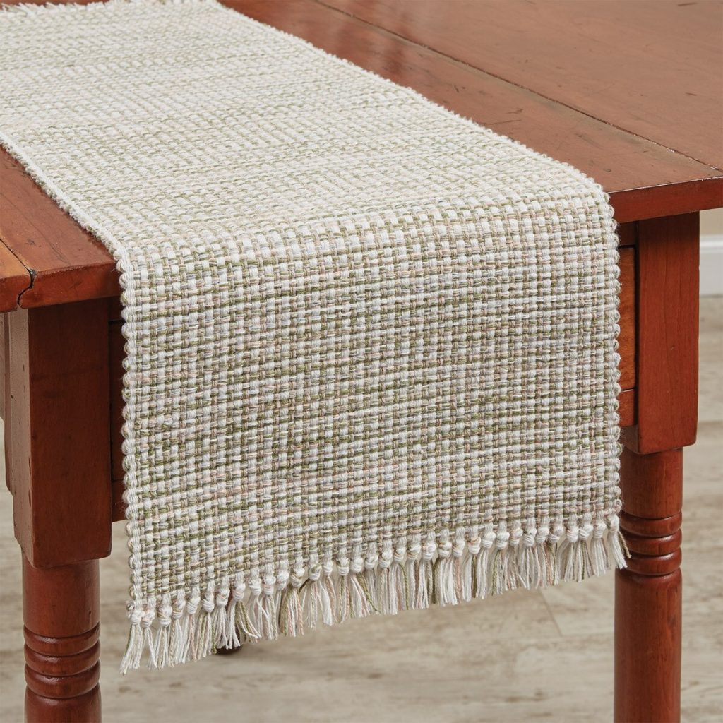 Basket Weave Table Runner 36″ L – Meadow