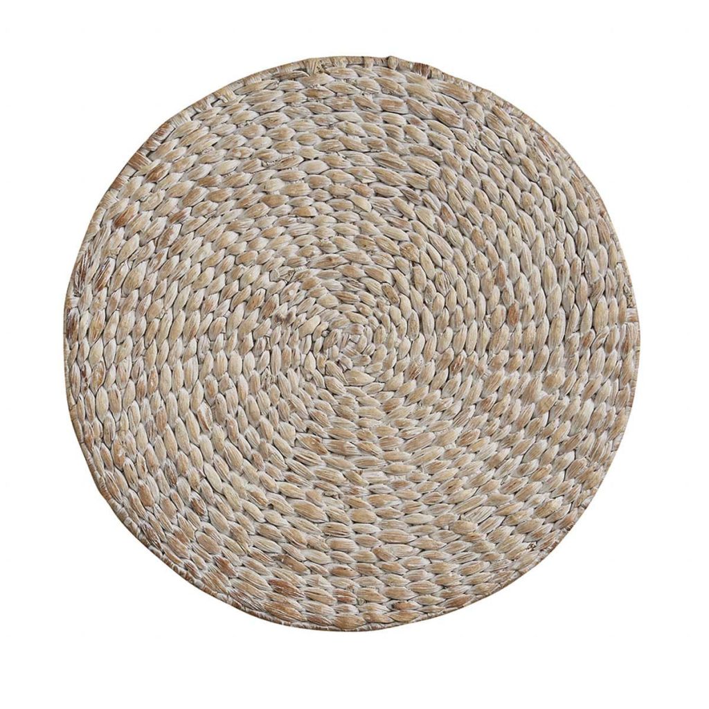 BRAIDED ROUND PLACEMAT – WHITE