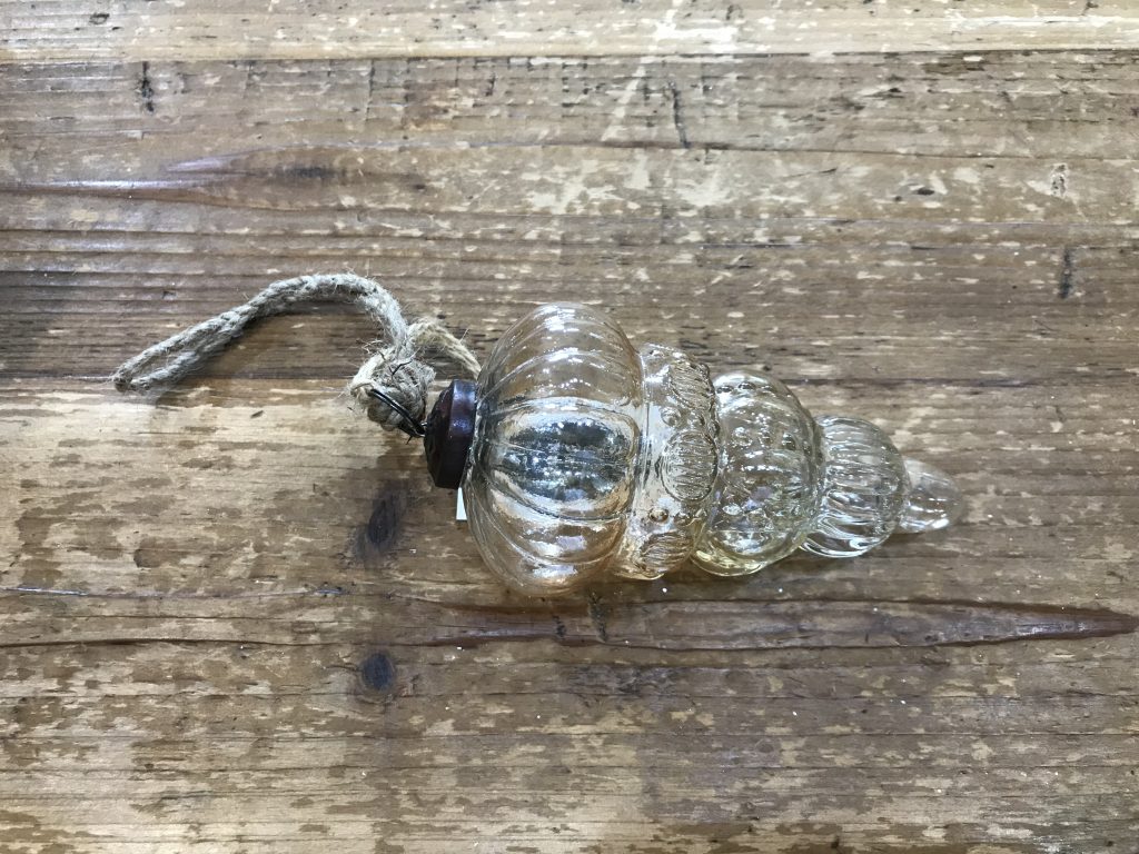 Gold Icicle Glass Bauble