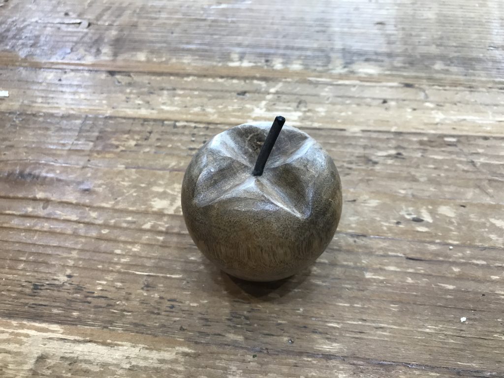 Small Carved Apple Mango Wood