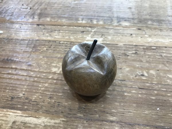 Small Carved Apple Mango Wood