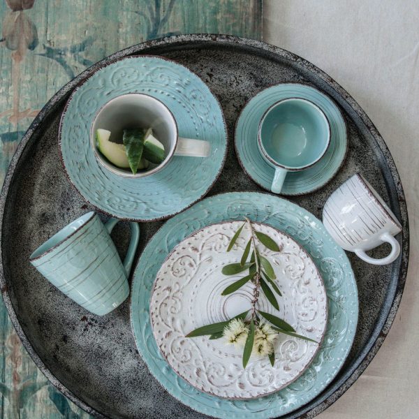 Rustic Flare Dinner Plate,Wht