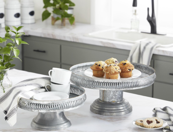 Galvanized Cake Stand-Sm
