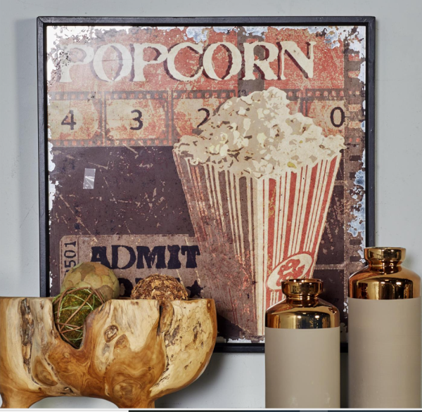 Black Wood Film Wall Decor, 2 Assorted