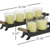 Black Metal Contemporary 4 Candle Holder