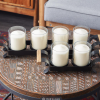 Black Metal Contemporary 4 Candle Holder - Image 2