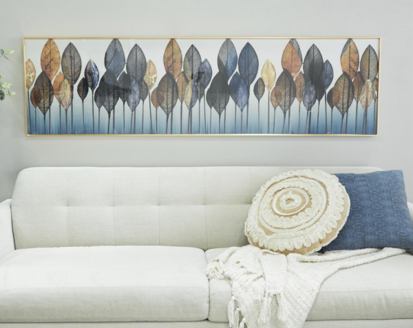 Blue Porcelain Leaf  Wall Decor