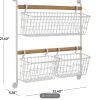 3 Hanging Baskets Magazine Rack - Image 2