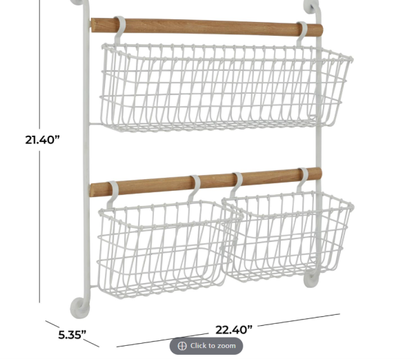 3 Hanging Baskets Magazine Rack - Image 2