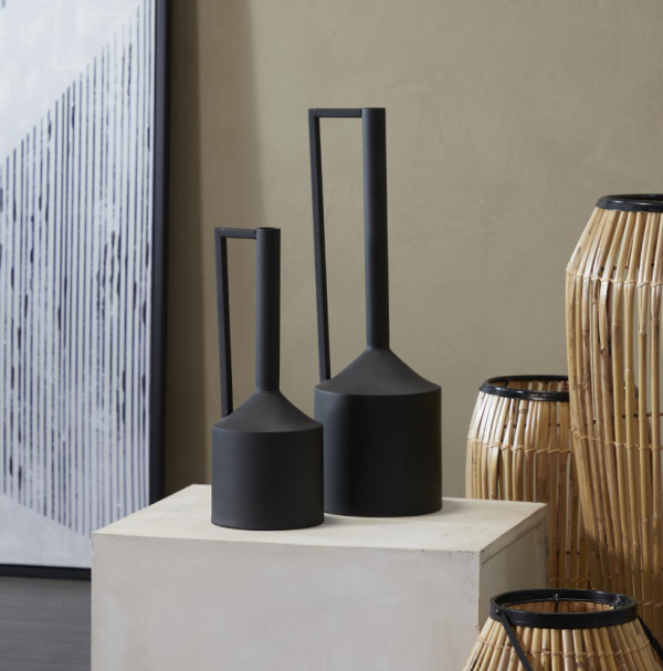 Cosmopolitan Black Metal Decorative Vase-sm