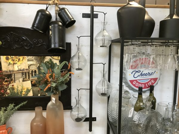 Metal Glass Wall Candle Holder