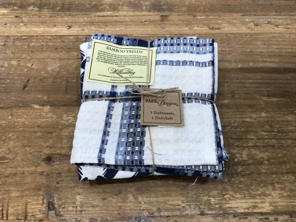 Bamboo Trellis 3 Dishtowel/Cloth Set
