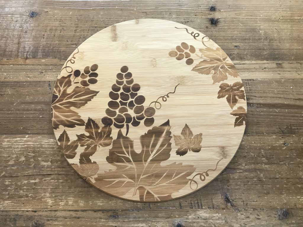 Serving Board Round Grapes